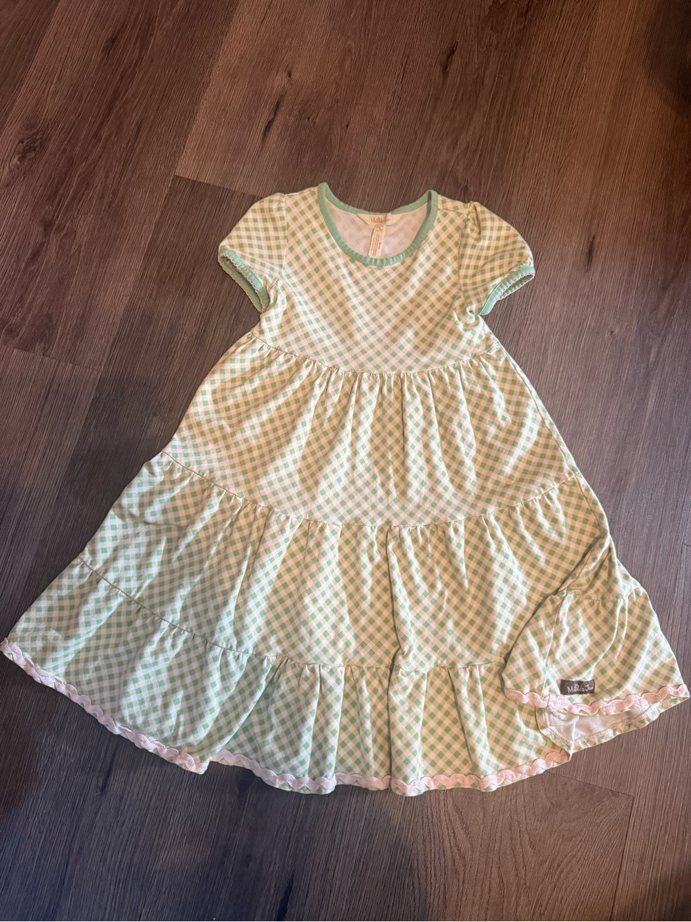Matilda Jane Mint & Cream Gingham Tiered Dress